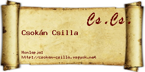 Csokán Csilla névjegykártya