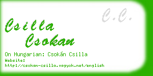 csilla csokan business card